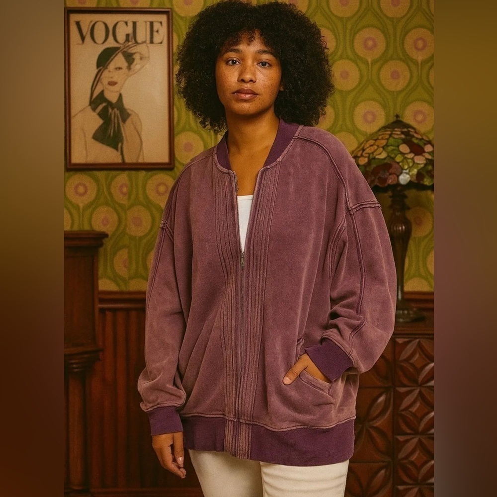 Women's Purple Bomber Jacket